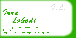imre lokodi business card